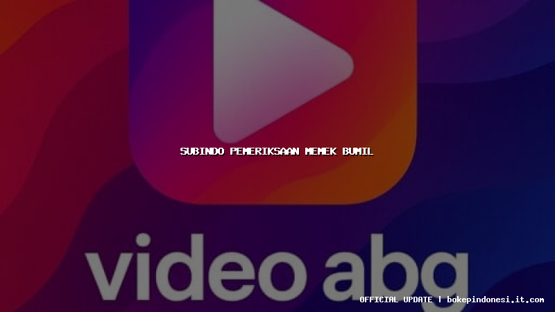 subindo pemeriksaan memek bumil