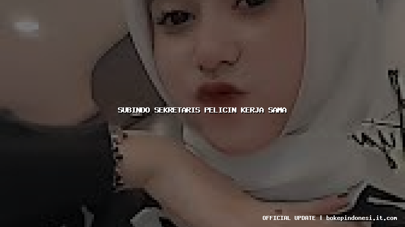 subindo sekretaris pelicin kerja sama